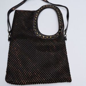 Brown Shoulder Strap Carry Purse Bag